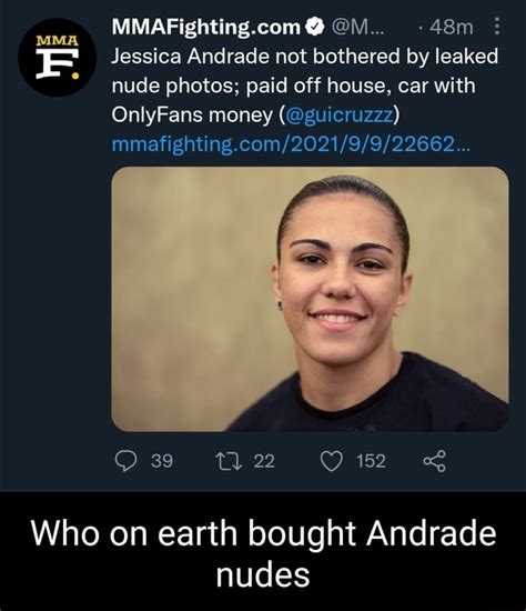 jessica andrade leaked|Jessica Andrade paid off house and car with nude OnlyFans photos.